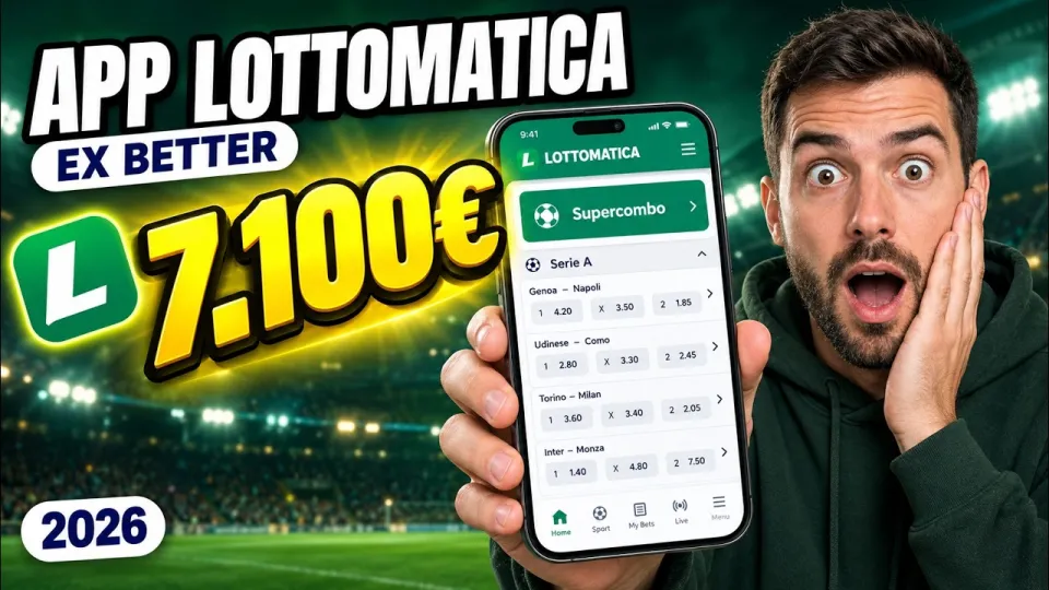 App Lottomatica (ex Better) 2026: bonus 7.100€ e una delle migliori app scommesse